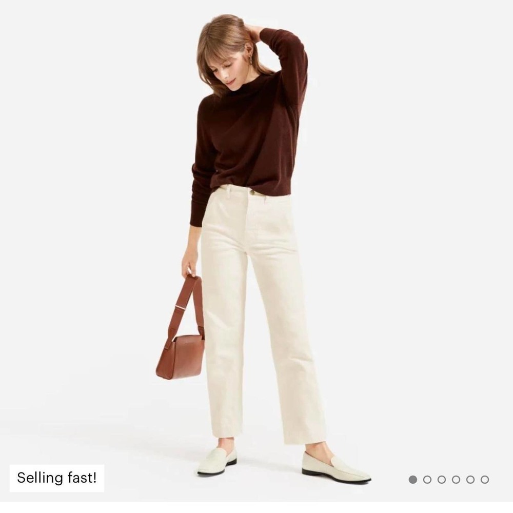 Straight Leg White Everlane Pants Size 6